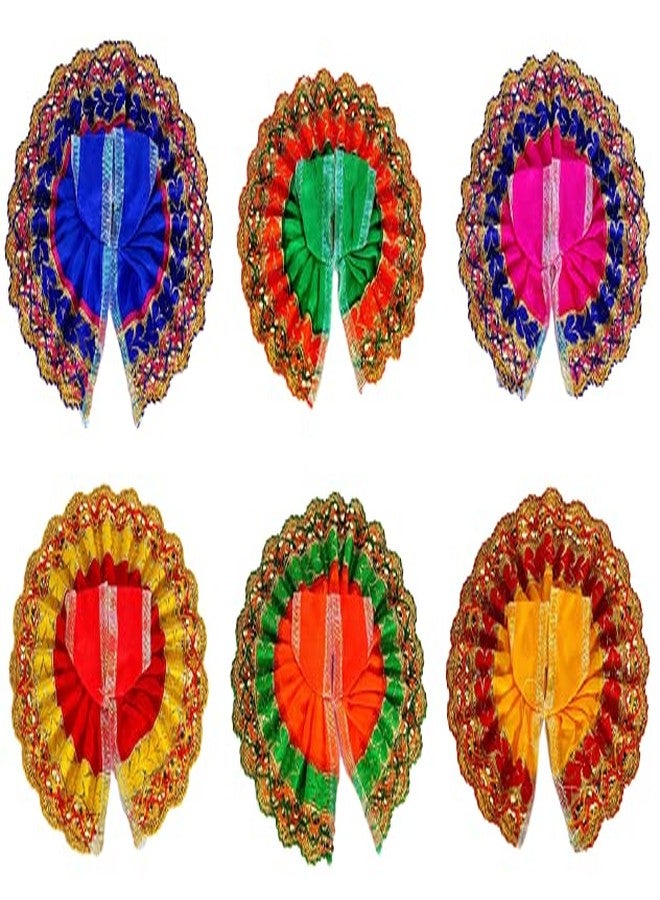 eSplanade Ladoo Gopal Poshak |Dress | Bhagwaan Ki Poshaak | Dev Vastra - (Set of 6) - for Size 0 (Small/Medium Size) Laddu Gopal Idols (0) - Image 2